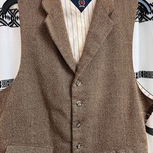 Tommy Hilfiger Brown Tweed Vest